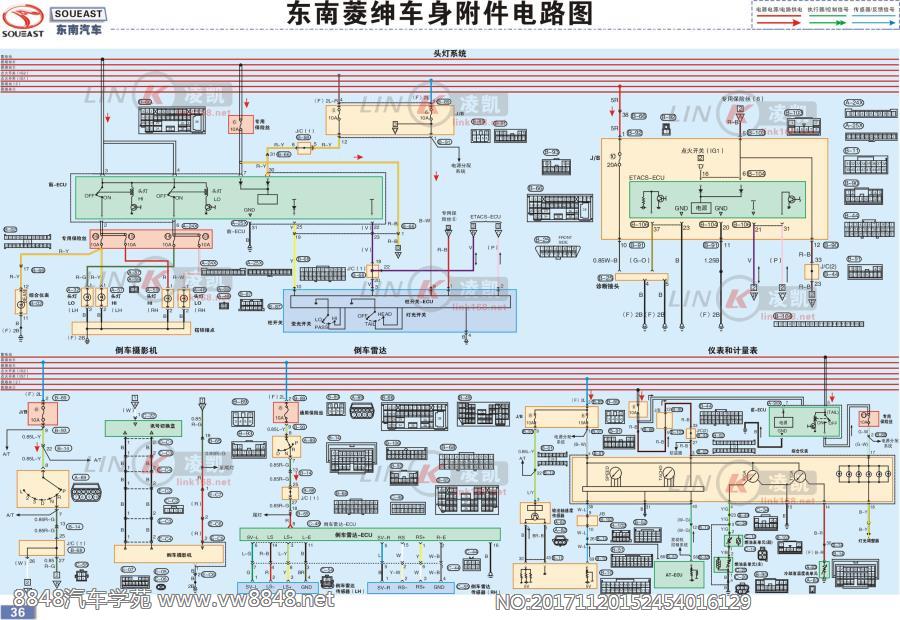 东南汽车 菱绅车身附件线路图